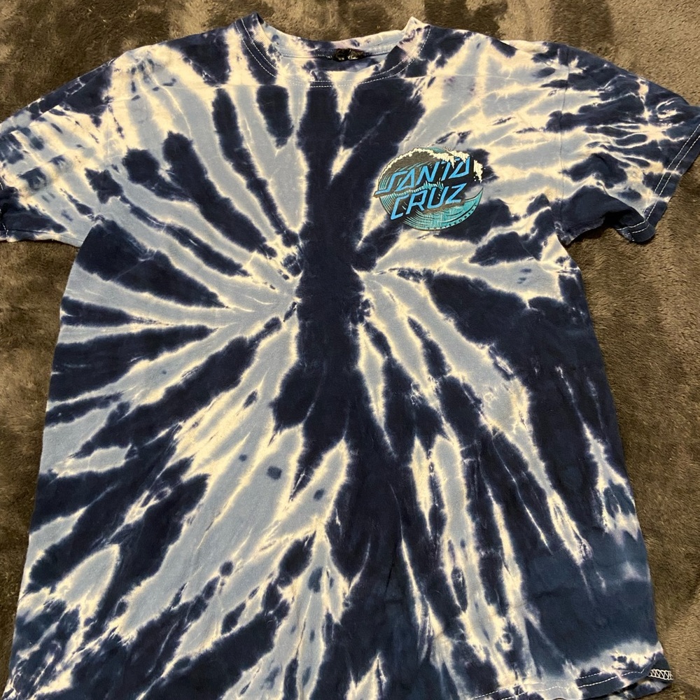 Small Santa Cruz Blue Tie Dye T-Shirt